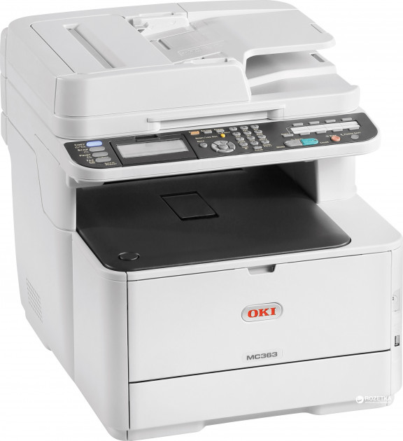 МФУ Oki MC363DN цветное; А4,26/30 ppm (цвет/моно),1200 dpi,дуплекc,сеть, Wi-Fi, факс 33.6мбит/с USB 2.0.,автопод 46403502 46403502