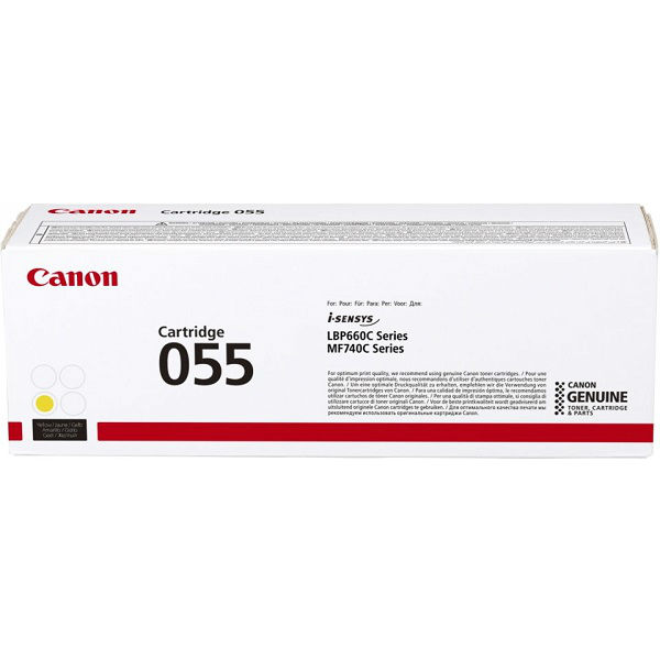 Тонер-картридж Canon желтый CRG 055 Y (2100 стр.) для LBP66x/MF74x 3013C002 3013C002