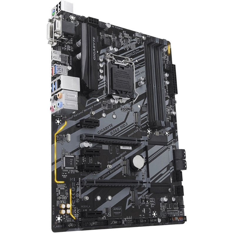 Материнская плата Gigabyte B360 HD3 Soc-1151v2 Intel B360 4xDDR4 ATX AC`97 8ch(7.1) GbLAN+VGA+DVI+HDMI B360 HD3 B360 HD3