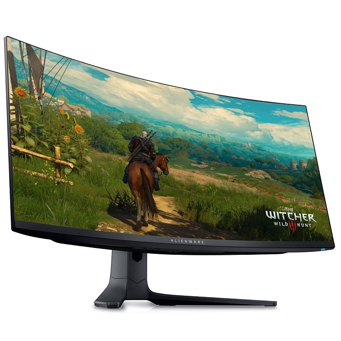 Монитор DELL  34", Curved QD-OLED Gaming Monitor , 3440 x 1440 (DisplayPort: 165 Hz, HDMI: 100 Hz), 0.1 ms (gray-to-gray), 250 cd/m2 (typical); 1000 cd/m2 (peak), 1M: 1 (typical) AW3423DWF AW3423DWF