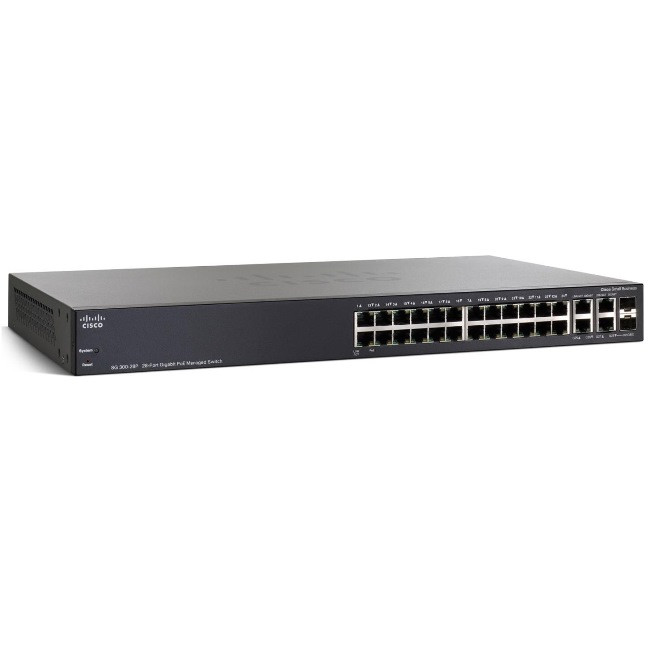 Коммутатор Cisco 28 X 1000, 2 X SFP COMBO, WEBVIEW, SNMP, 24 POE 180 ВТ SRW2024P-K9-EU SRW2024P-K9-EU