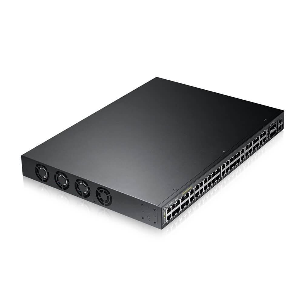 Коммутатор ZYXEL управляемый 48 PoE Gigabit Ethernet, 4 совмещены с SFP-слотами и 2 дополнительных SFP-слота GS2210-48HP-EU0101F GS2210-48HP-EU0101F