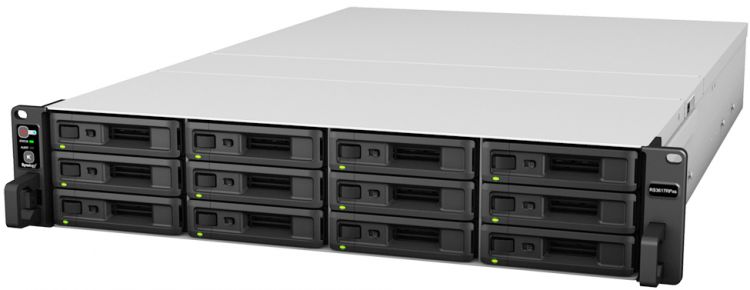 Сетевой RAID-накопитель Synology (Rack2U)/RAID0,1,10,5,6/up to12HotPlug SATA/2xUSB/2xInfB/4GigEth(+2xExpSlot)/iSCSI/2xIPcam(up to 75) RS3617RPXS RS3617RPXS