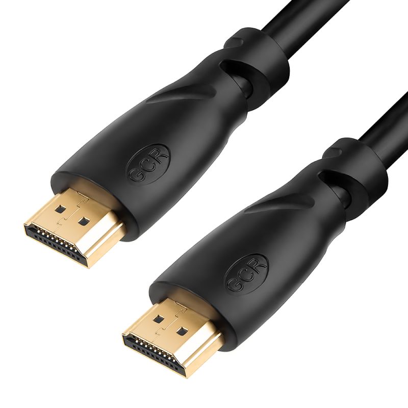 Кабель Greenconnect Premium 0.5m HDMI версия 2.0, HDR Ultra HD 4K60 Hz5K30Hz, 3D, Ethernet 18.0 Гбит/с, OD8.0mm, 28/26 AWG, черный, GCR-51765 GCR-51765