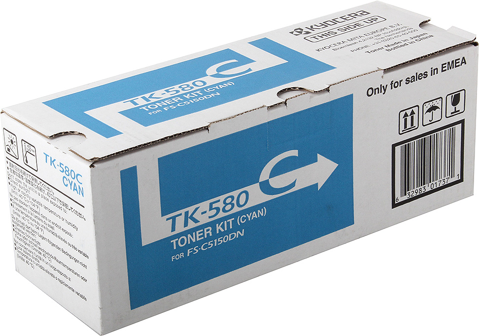 Картридж Kyocera TK-580C для FS-C5150DN Cyan 1T02KTCNL0 1T02KTCNL0 #2