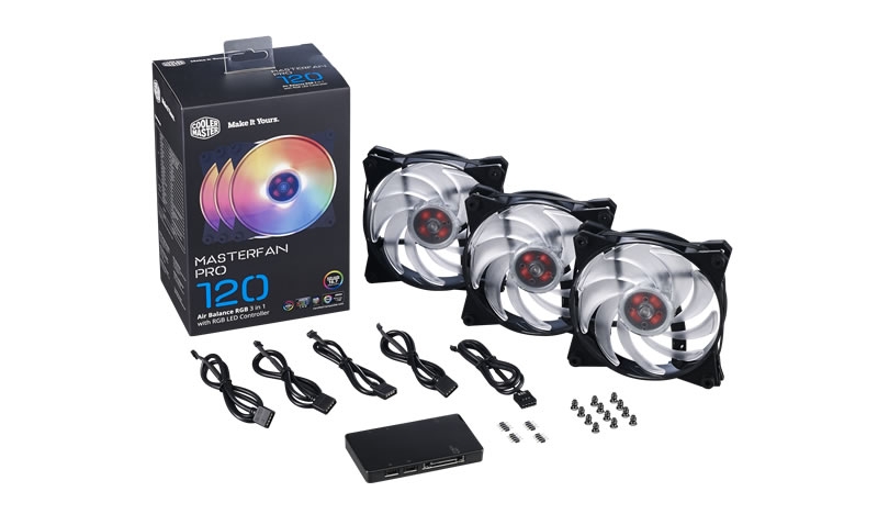 Вентилятор Cooler Master MasterFan Pro 120 AB RGB Pack RTL MFY-B2DC-133PC-R1 MFY-B2DC-133PC-R1