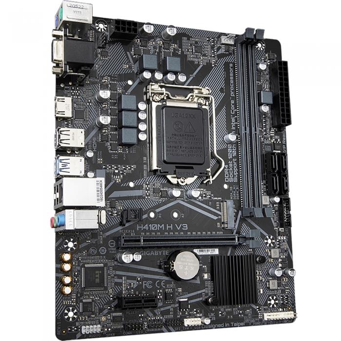 Материнская плата Gigabyte H410M H V3 Soc-1200 Intel H510 2xDDR4 mATX AC`97 8ch(7.1) GbLAN+VGA+HDMI H410M H V3