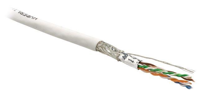 Кабель Hyperline (500 м) витая пара, экраниров. S/FTP, категория 6, 4 пары (26 AWG), многожильный (patch), экран - фольга + медная оплетка, PVC, –30°C – +70°C, оранжевый SFUTP4-C6-P26-IN-LSZH-GY-500 SFUTP4-C6-P26-IN-LSZH-GY-500