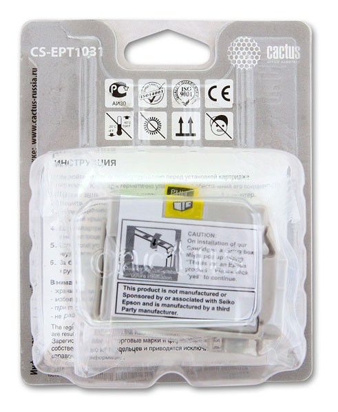 Картридж Cactus струйный CS-EPT1031 черный для Epson Stylus Office T40/T40w/TX510/TX510fn/TX600/TX60 CS-EPT1031 CS-EPT1031