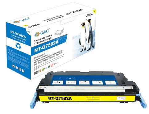 Тонер-картридж G&G желтый для НР Color LaserJet 3800 CP3505 (6000стр) NT-Q7582A NT-Q7582A