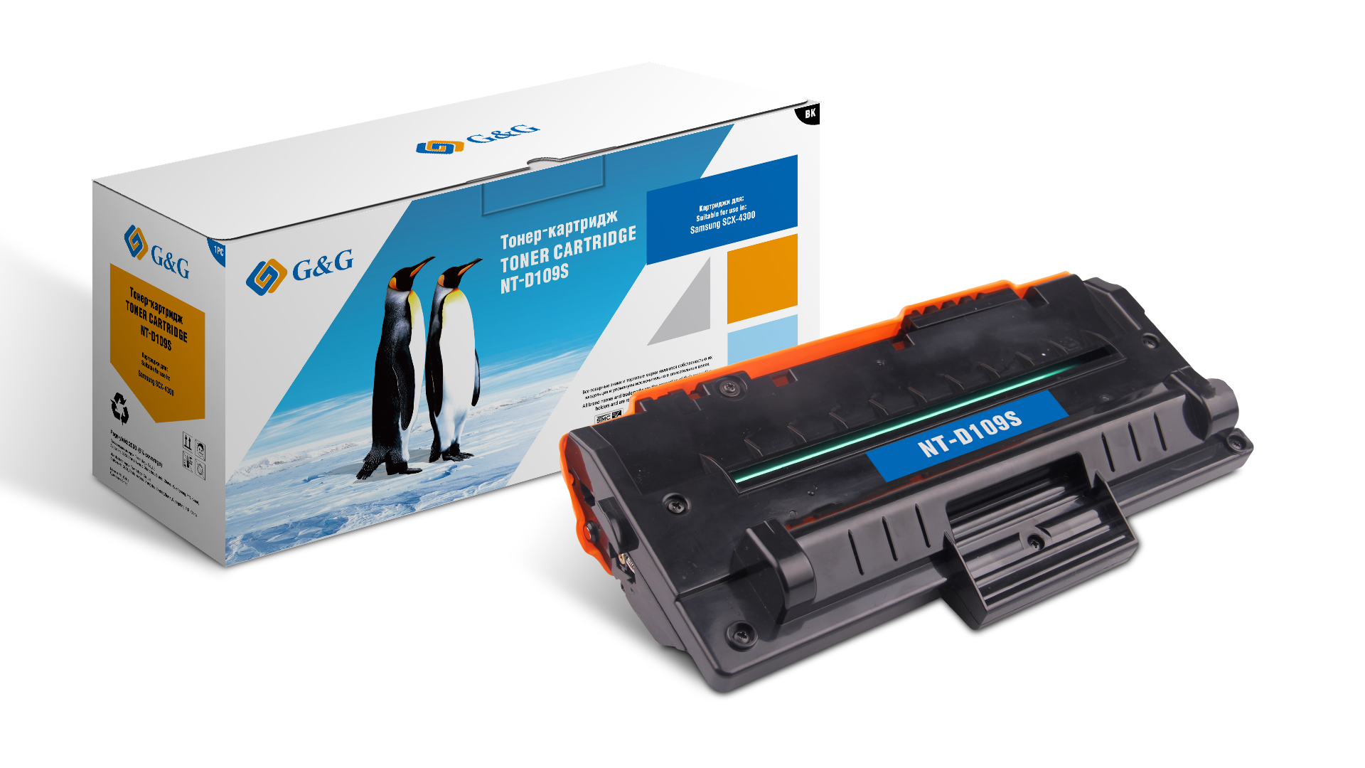 Тонер-картридж G&G для Samsung SCX-4300 (2000стр) NT-D109S NT-D109S