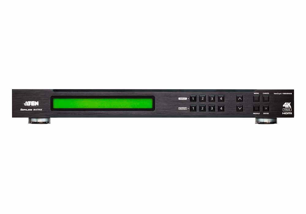 Коммутатор ATEN 4x4 4K HDMI Matrix Switch W/Scaler W/EU VM6404HB-AT-G VM6404HB-AT-G