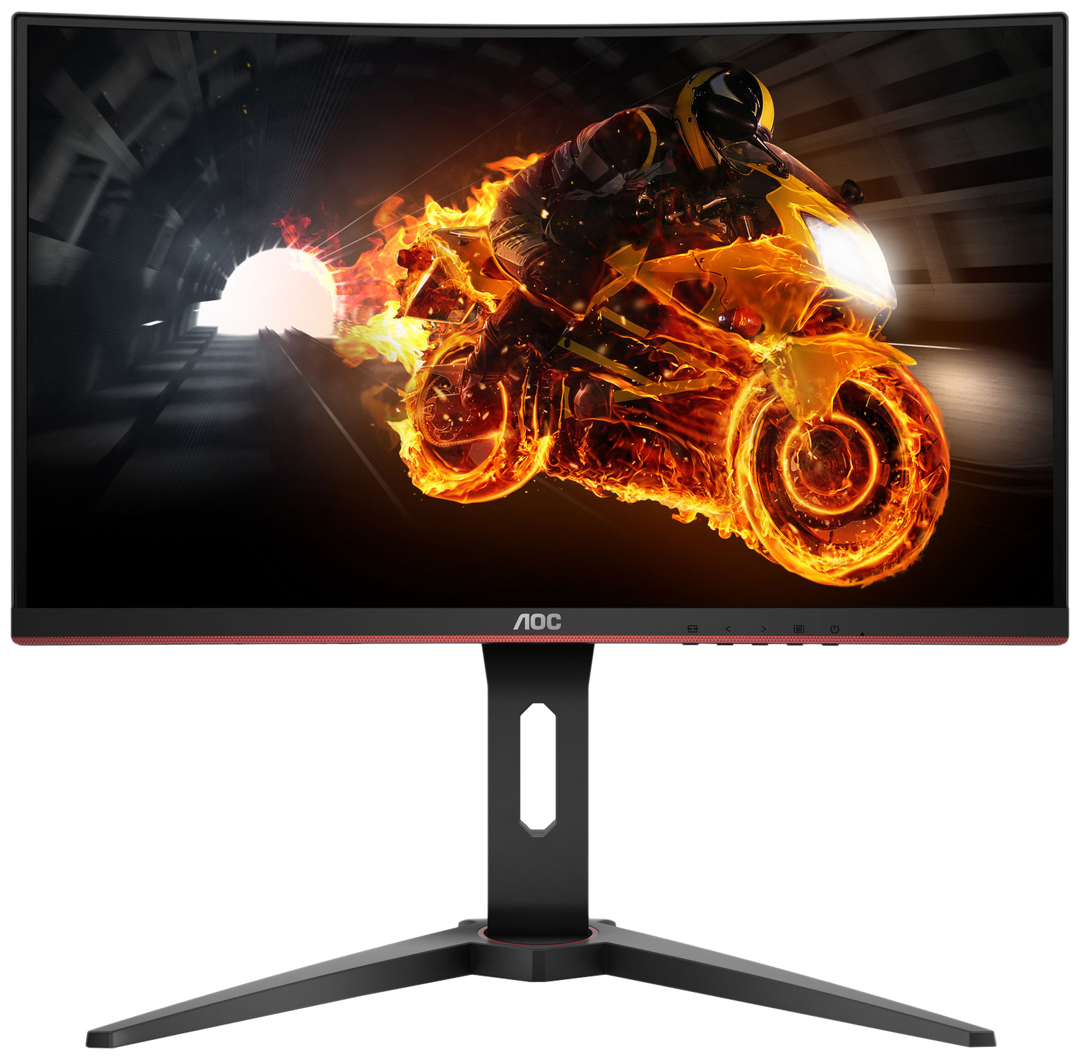 Монитор AOC 27" 1920x1080 VA WLED Curved 1800R 16:9 1ms VGA HDMI DP 3000:1 50M:1 178/178 250cd HAS Swiwel Black/Red C27G1 C27G1 #1