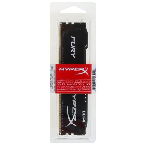 Модуль памяти Kingston 16GB DDR4  16GB 2666MHz DDR4 CL16 DIMM HyperX FURY Black HX426C16FB/16 HX426C16FB/16