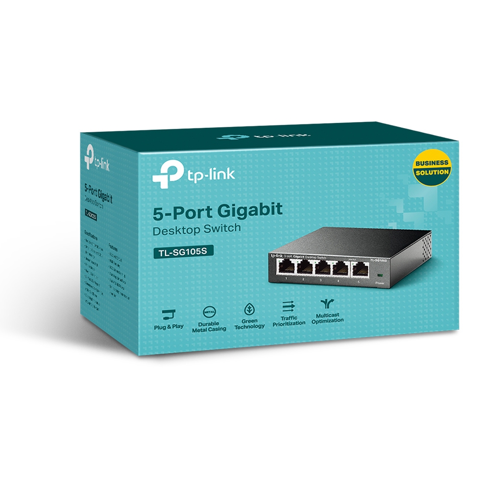 Коммутатор настольный TP-Link  5-портовый 10/100/1000 Мбит/с TL-SG105S TL-SG105S