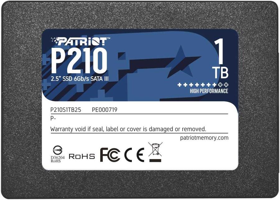 Твердотельный накопитель Patriot SATA 1Tb P210S1TB25 P210 2.5" P210S1TB25 P210S1TB25