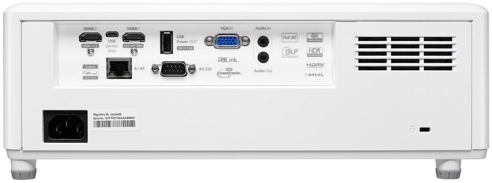 Проектор Optoma ZW403 лазерный DLP WXGA (1280*800),4500 ANSI lm; 300000:1; TR 1.18-1.54:1; Zoom1.3x; HDMIx2;VGA x1; AudioINx1;AudioOUTx1;USB-A 1.5A;RS232;RJ45;USB-B;10Wx1;30dB;белый E1P1A43WE1Z1 E1P1A43WE1Z1