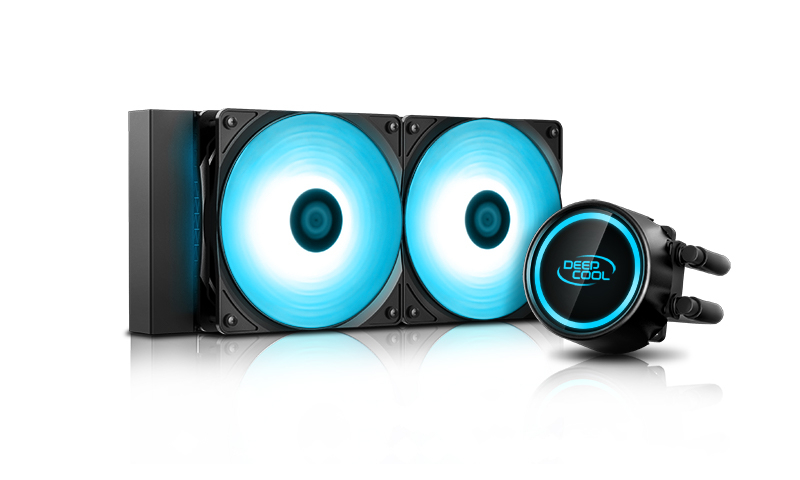Вентилятор DEEPCOOL GAMMAXX L240T BLUE LGA20XX/LGA1366/LGA115X/AM4/AM3/+/AM2/+/FM2/+/FM1 (8шт/кор,TDP 250W, BlUE LED Lighting, PWM, DUAL FAN) RET GAMMAXX L240T BLUE GAMMAXX L240T BLUE