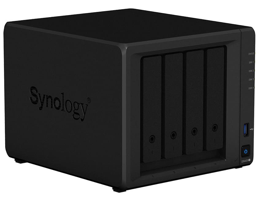 СХД Synology DS420+ Intel Celeron J4025 2C 2GHz,2GB(upto6),4*2.5"/3.5" SATA HDD/SDD,2*M.2 2280 NVMe,2*1GbE,2*USB 3.2 DS420+ DS420+