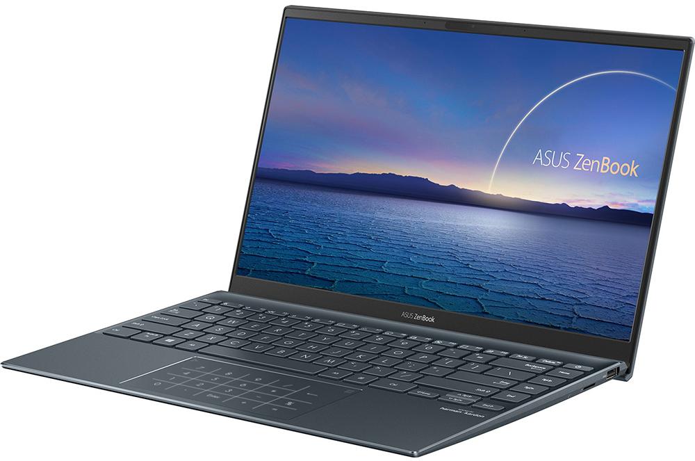 Ноутбук ASUS Zenbook 14 UX435EGL-KC028R Intel Core i7-1165G7/16Gb LPDDR4X/1Tb SSD/14,0 FHD/GF MX450 2Gb/NumPad/Windows 10 Pro/990gr/Pine_grey/Sleeve+USB to RJ45 adapter/Mg_body 90NB0SA1-M00760 90NB0SA1-M00760