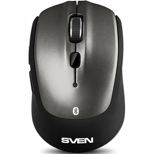 Беспроводная мышь Sven RX-585SW сер. (бесш. кл., Bluetooth, 2,4GHz, 5+1кл., ST, 800-1600DPI, блист.) SV-017965 SV-017965