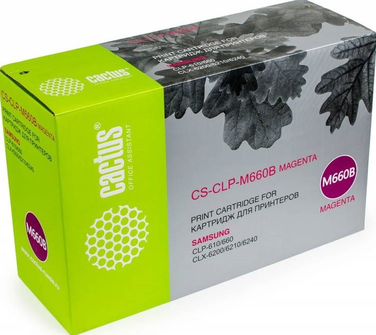 Тонер-картридж Cactus CS-CLP-M660B пурпурный для Samsung CLP 610/660/CLX 6200/6210/6240 (5000стр.) CS-CLP-M660B CS-CLP-M660B