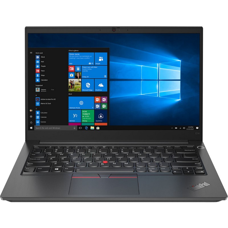 Ноутбук Lenovo ThinkPad E14 Gen 2-ARE T 14" FHD (1920x1080)IPS AG 250N, Ryzen 5 4500U 2.3G, 8GB DDR4 3200, 512GB SSD M.2, Radeon Graphics, WiFi 6, BT, NoWWAN, FPR, IR Cam, 3cell 45Wh, 65W USB-C, NoOS, 1Y CI, 1.64kg 20T60038RT 20T60038RT
