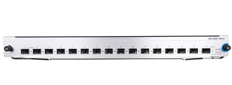 DGS-6600-16XS-D D-Link Модуль LAN с 16 портами 10GbE SFP+ c функцией MPLS для шасси DGS-6604/6608 DGS-6600-16XS-D
