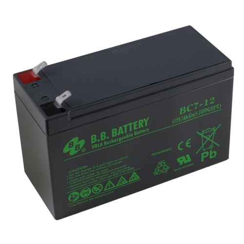 Аккумуляторная батарея BB Battery 12В, 7.2Ач, клеммы F2 BC 7,2-12 BC 7,2-12