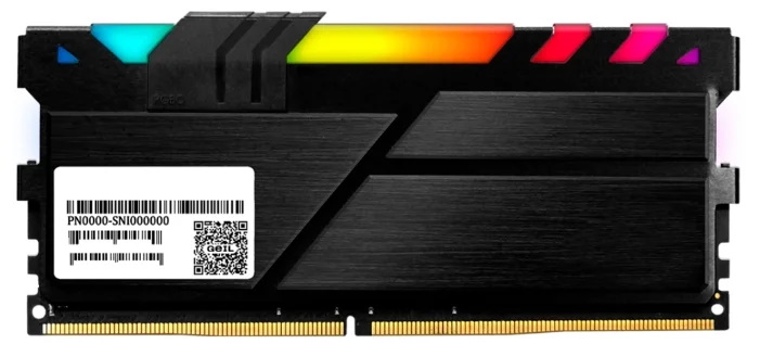 Модуль памяти Geil 8GB GeIL DDR4 2666 DIMM EVO X II Black RGB Gaming Memory Non-ECC, CL19, 1.2V, Heat Shield, XMP 2.0, ASUS AURA, Gigabyte Fusion, MSI Mystic Light, ASRock Polychrome, RTL GEXSB48GB2666C19SC GEXSB48GB2666C19SC