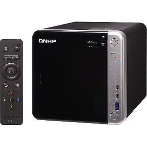 Сетевой RAID-накопитель QNAP 4 отсека для HDD, 2 HDMI-порта, 1x10 GbE BASE-T, 2xThunderbolt 3, Intel Celeron J3455 1,5 ГГц, 8 ГБ TS-453BT3-8G TS-453BT3-8G