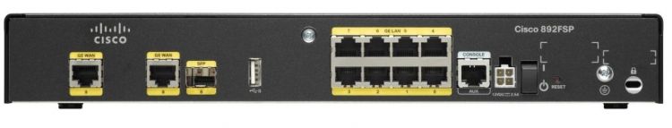 Маршрутизатор Cisco 892FSP 1 GE and 1GE / SFP High Perf Security Router C892FSP-K9 C892FSP-K9