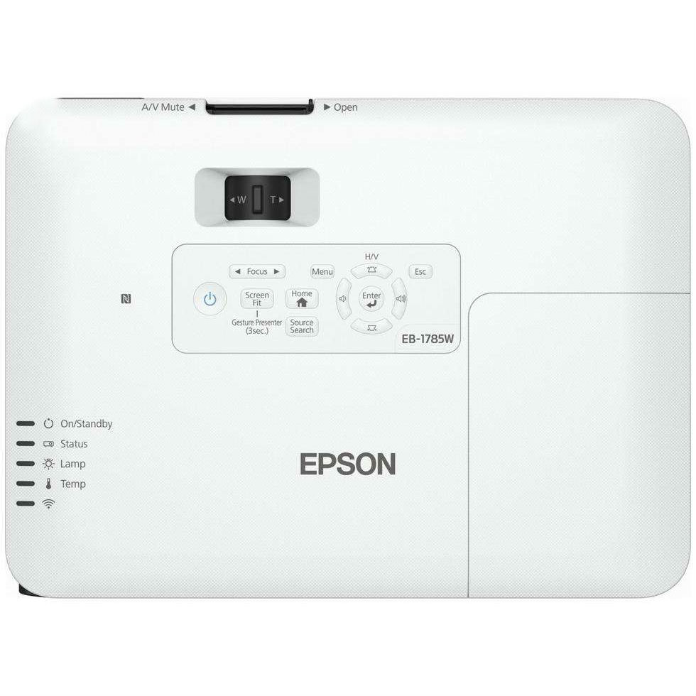 Проектор Epson EB-1785W WXGA (1280x800), основной формат - 16:10, 3200 lm, 10000:1, Wi-Fi (встроен), 1.81 кг. V11H793040 V11H793040