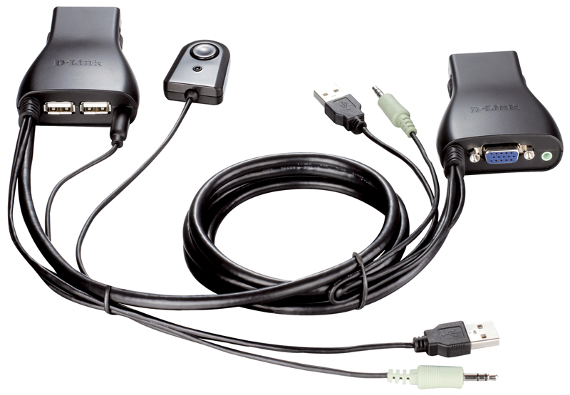 Переключатель D-Link 2-port KVM Switch with VGA, USB and Audio ports KVM-221/C1A KVM-221/C1A #3