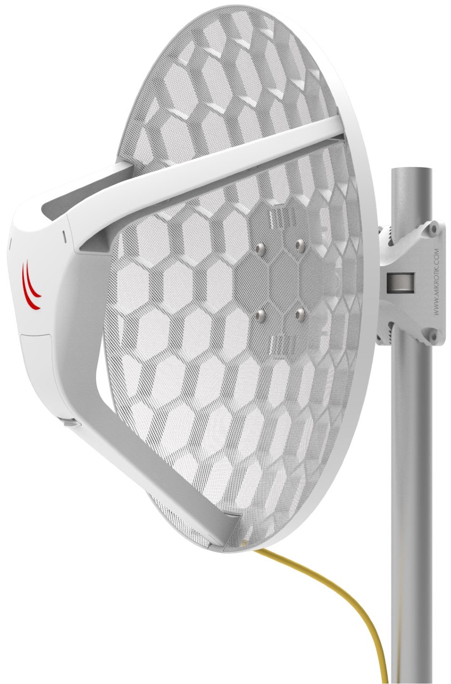 Точка доступа Mikrotik LHG 5 Tripack (Three units of LHG 5 with 24.5dBi 5GHz antenna, Dual Chain 802.11an wireless, 600MHz CPU, 64MB RAM, 1x LAN, POE, PSU, RouterOS L3) – all three antennas in single box RBLHG5kit RBLHG5kit