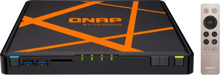 Сетевой RAID-накопитель QNAP 4 отсека для M.2 2280/2260/2242 SSD, HDMI-порт, Intel Celeron N3150 1,6 ГГц, 4 Гбайт. TBS-453A-4G TBS-453A-4G