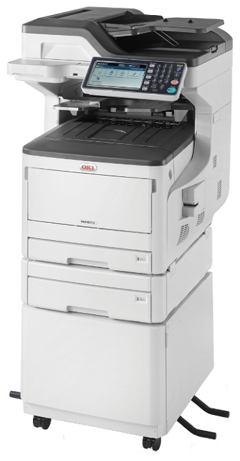 МФУ Oki MC873dnct (4-в-1) A3;АПД на 100 листов;Факс;Степлер;API-платформа;A4/A3 - 35/20 стр/мин (цвет/моно); Дуплекс; Лоток:935 листов 45850621 45850621