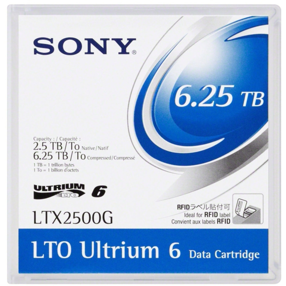 Ленточный картридж Sony Ultrium LTO6, 6.25TB (2.5Tb native) (20LTX2500GLP-LAB) 20LTX2500GLP-LAB