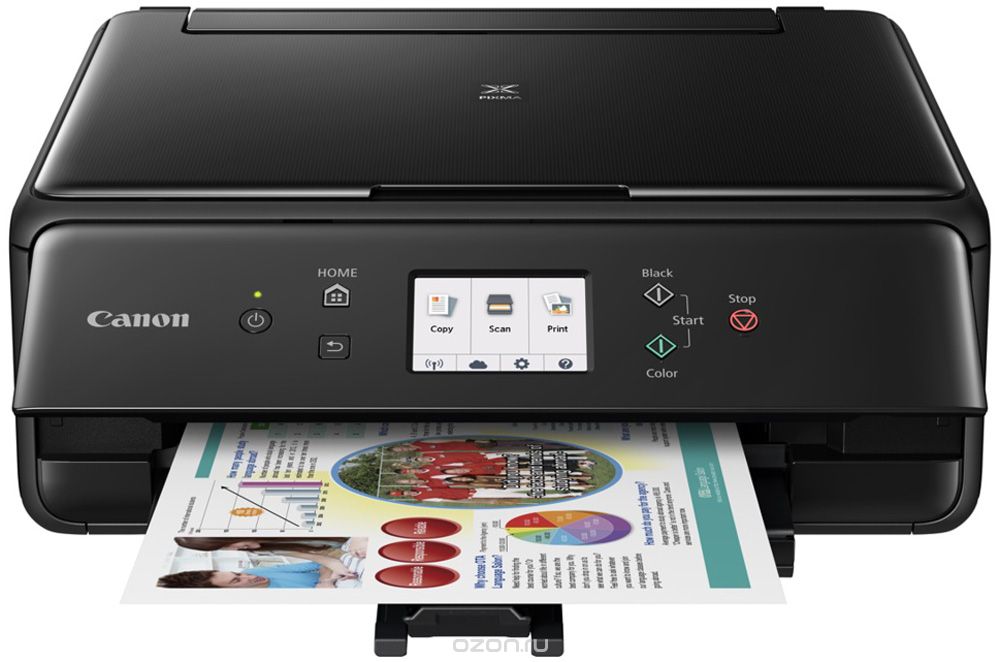 МФУ Canon PIXMA TS6040 А4, (4800х1200), 15 из./мин. ч/б, 10 из./мин. цвет, раздельные картриджи(5), кассета 100 л., USB/WiFi 1368C007 1368C007