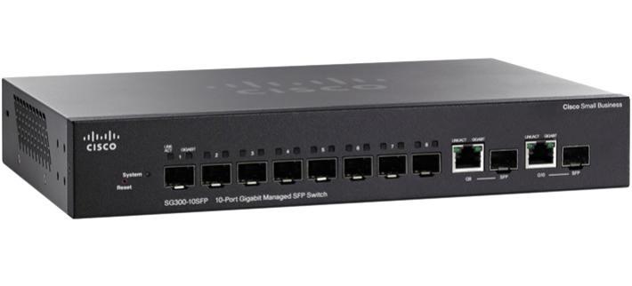 Коммутатор Cisco SB SG300-10SFP-K9-EU 10-port Gigabit Managed SFP Switch (8 SFP + 2 Comb SG300-10SFP-K9-EU SG300-10SFP-K9-EU