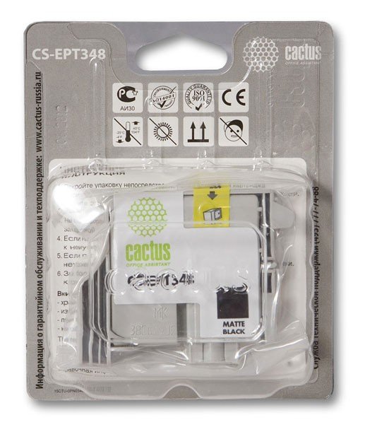 Картридж Cactus струйный CS-EPT348 черный матовый для Epson Stylus Photo 2100 (14.6мл) CS-EPT348 CS-EPT348
