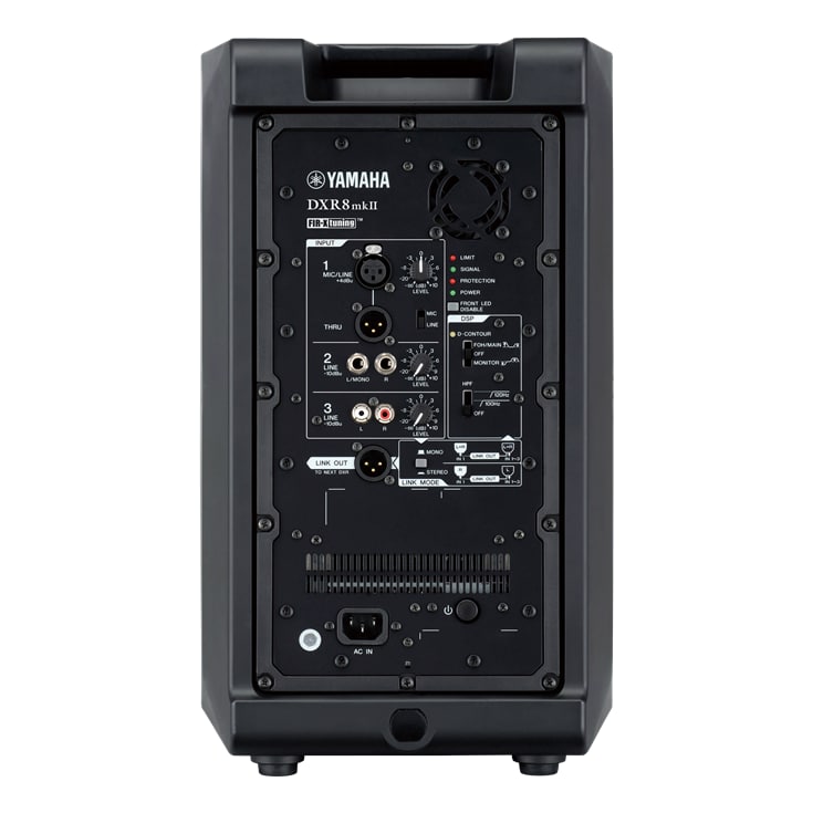Акустическая система Yamaha DXR8MKII активная 2-полосная (Bi-amp, с фазоинвертором). 8"НЧ, 1,75"ВЧ. 57 Гц–20 кГц. 1100 Вт (НЧ: 950 Вт, ВЧ: 150 Вт). Макс. SPL: 130 dB. 1хXLR, 2хPhone, проходной XLRx1, LINK OUT: XLRx1. 35 мм, 3хМ8. Цвет: чёрный. VCC504 VCC5040