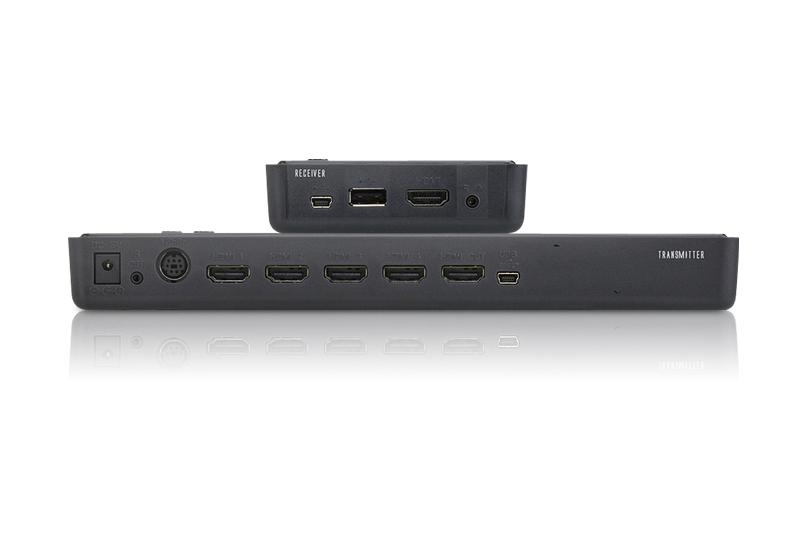 Удлинитель ATEN HDMI, 30 м., 802.11 5GHz, 5xHDMI входов + K/M miniUSB, F, без шнуров, 2xБ.П. 220> 5V VE829-AT-G VE829-AT-G