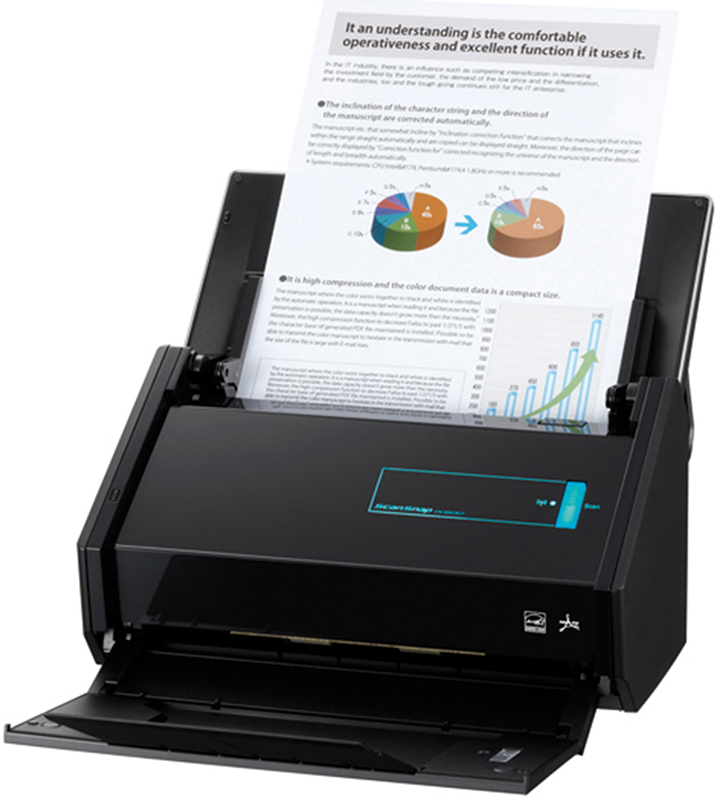 Сканер Fujitsu ScanSnap iX500 цветной, двухсторонний, 25 стр./мин, ADF 50, A4, wifi PA03656-B301 PA03656-B301