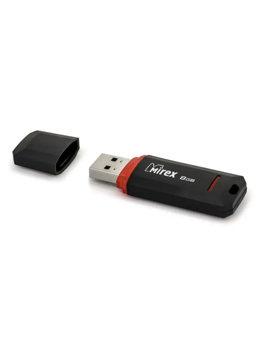 Флеш накопитель Mirex 13600-FMUKNT08 8GB,Knight,USB 2.0,черный 13600-FMUKNT08 13600-FMUKNT08