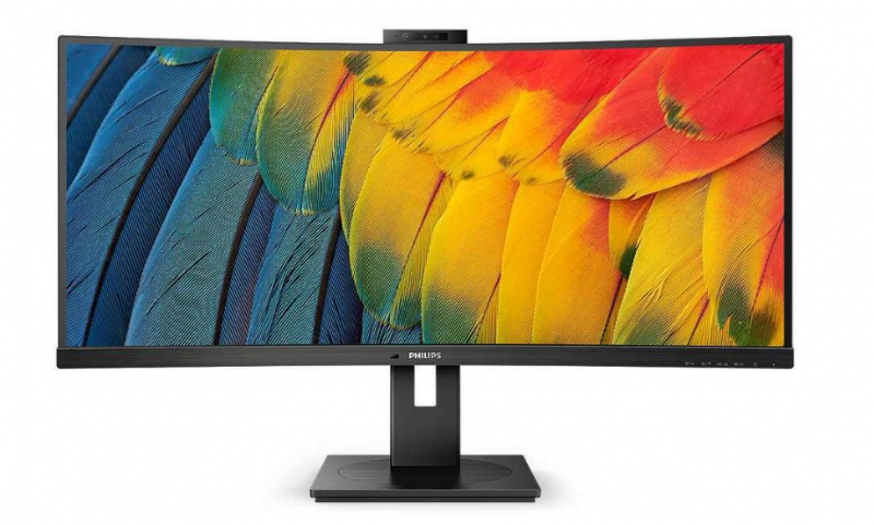 Монитор Philips 34'' 21:9 3440x1440(UWQHD) VA, Curved, nonGLARE,75 Гц, 350cd/m2, H178°/V178°, 3000:1, 50M:1, 16,7 миллионов цветов, 4ms, VGA, HDMI, DP, USB-Hub, Height adj, Pivot, Tilt, Swivel, Speakers, 3Y, Black 34B1U5600CH (00/01) 34B1U5600CH (00/01)