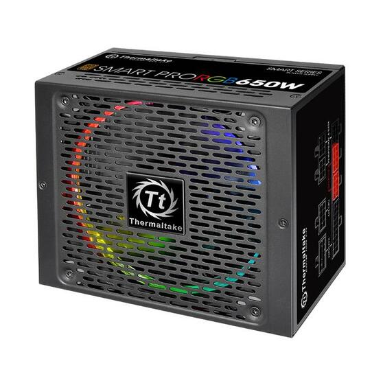 Блок питания Thermaltake SMART PRO 650 /Fully Modular/650W/ATX 2.3 & EPS 2.92/A-PFC/14cm RGB Fan/EU/80Plus Bronze RTL PS-SPR-0650FPCBEU-R PS-SPR-0650FPCBEU-R