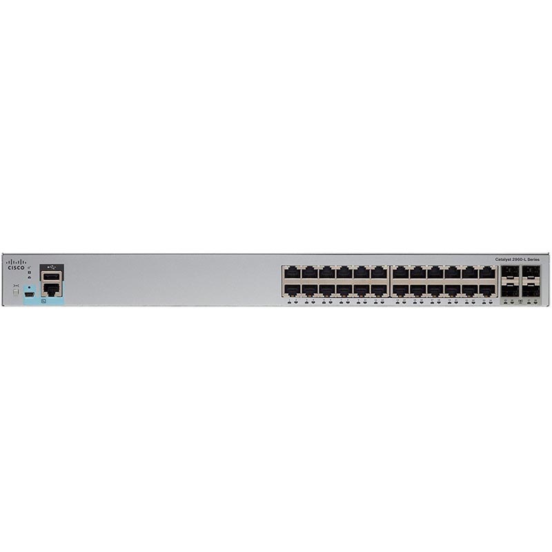 Коммутатор Cisco Catalyst 2960L 24 port  GigE PoE+, 4x10G SFP+, Lan Lite WS-C2960L-24PQ-LL WS-C2960L-24PQ-LL