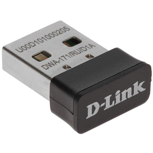 Адаптер D-Link Wireless AC600 Dual-band MU-MIMO USB Adapter DWA-171/RU/D1A DWA-171/RU/D1A