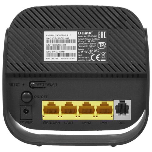 Маршрутизатор D-Link ADSL2+ Annex A Wireless N300 Router with Ethernet WAN suppor DSL-2740U/R1A DSL-2740U/R1A